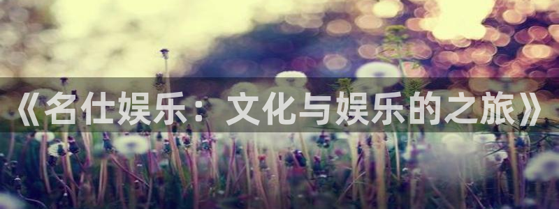 南宫NG官网下载：《名仕娱乐：文化与娱乐的之旅》